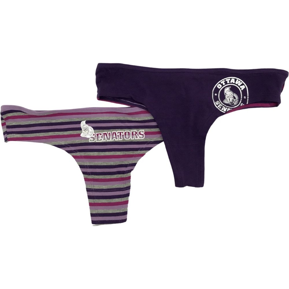 NHL | Ottawa Senators Ladies Thong Underwear | Purple & Grey | Various Sizes